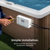 Salt Chlorine Generator for Hot Tubs & Swim Spas, Titanium Salt Cell with OLED Display & Quick-Change Design, Self-Cleaning System (Up to 2500 Gallons)