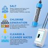 Salt Chlorine Generator for Hot Tubs & Swim Spas, Titanium Salt Cell with OLED Display & Quick-Change Design, Self-Cleaning System (Up to 2500 Gallons)